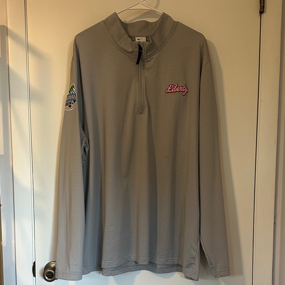 Nike Gray Long Sleeve Quarter-Zip Pullover